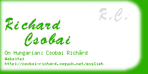 richard csobai business card
